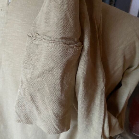 FREE PEOPLE ARDEN T SHIRT LONG SLEEVE SMALL ARMY COLOR NWT - Picture 5 of 11